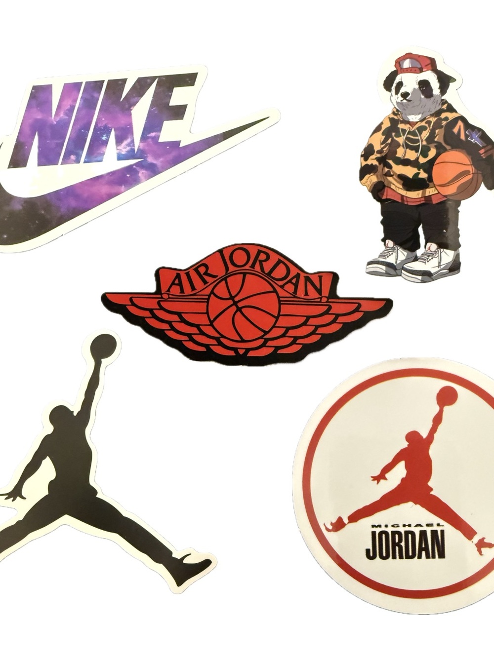 Nike Air Jordan Jumpman Sticker Lot Michael Jordan Basketball Logos Set of 5